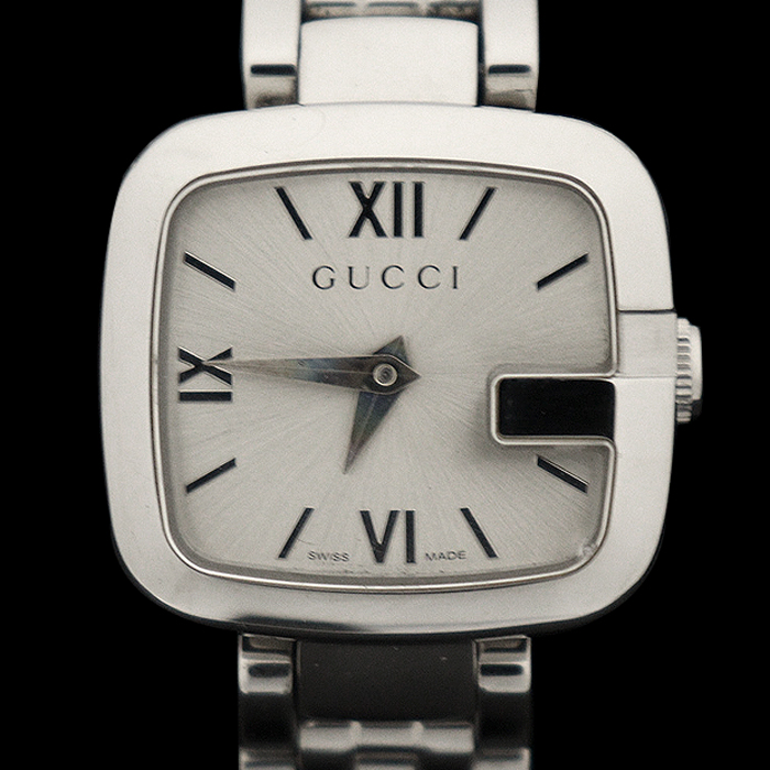 Gucci(구찌) YA125516 125.5 24MM 스틸 쿼츠 G-GUCCI 메탈 밴드 여성 시계