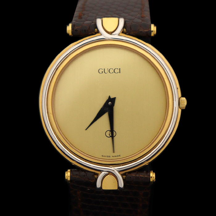 Gucci(구찌) 4500M 31MM 옐로우 골드 도금 투톤 쿼츠 빈티지 남여공용 시계