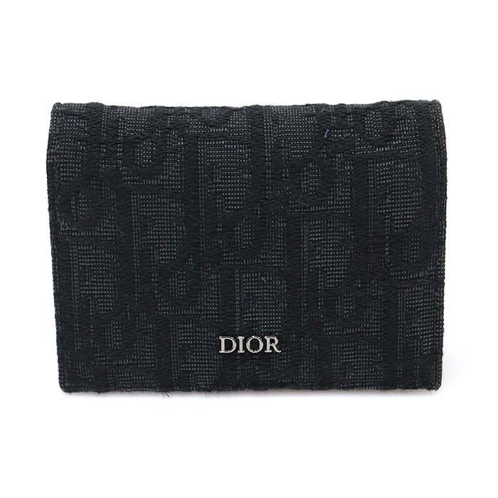 Dior(크리스챤디올) 2ESCH136YSE_H03E 블랙 오블리크 자카드 비지니스 카드 지갑